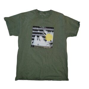 Ezekiel Premium Olive Green Graphic T-Shirt M 100% Cotton Mens Short Sleeve Casu